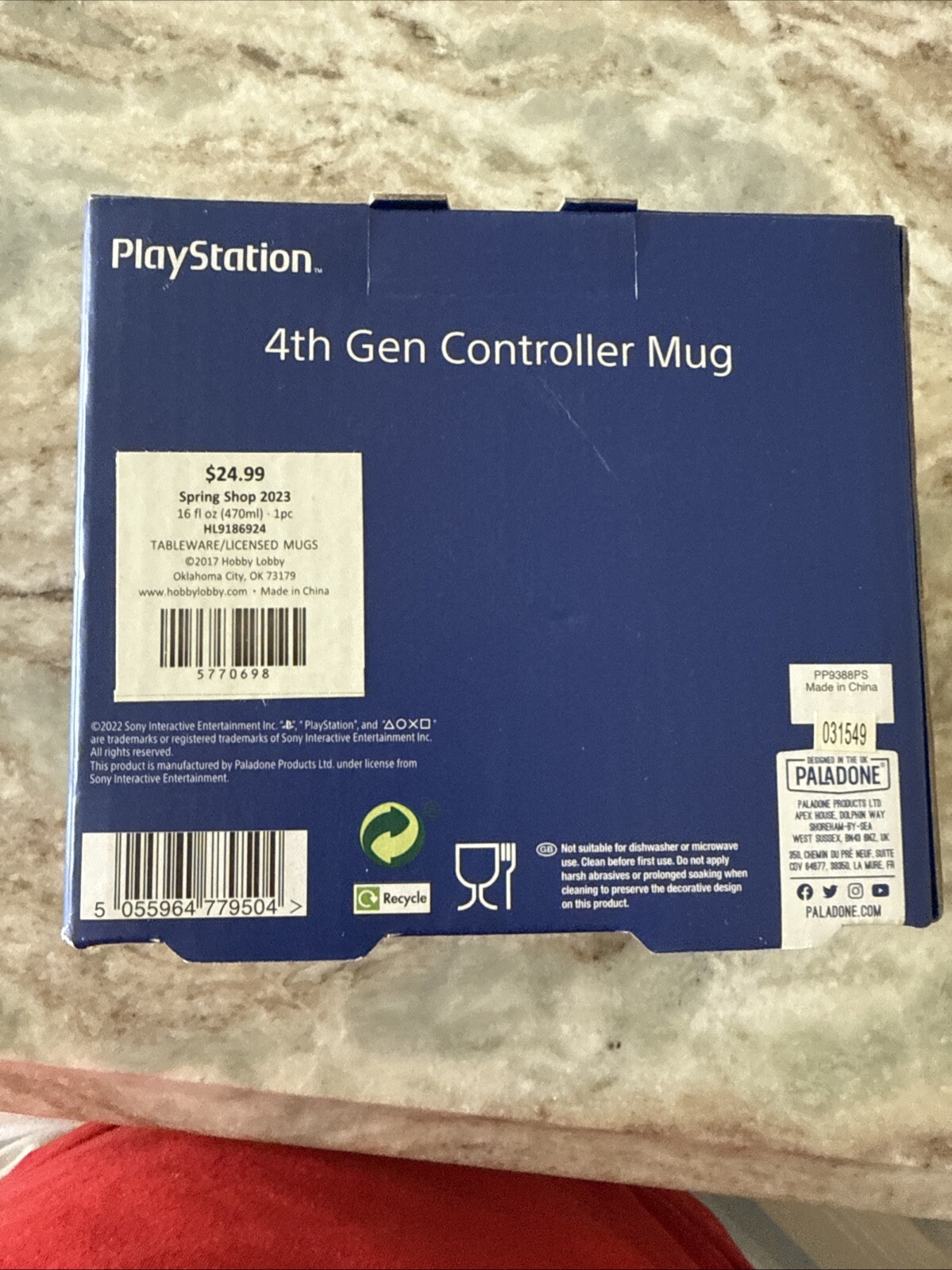 Playstation 4th Gen Controller 11 oz. PS4 PS5 Mug Silver Coffee Tea NEW Official