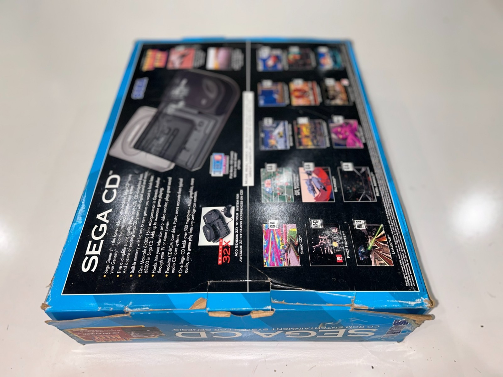Sega CD Action System CIB 100% Complete in Box with Tomcat Alley Excellent #1