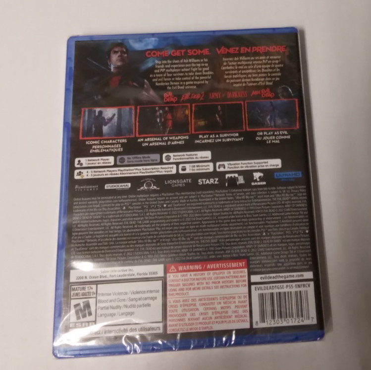Evil Dead the Game Sony Playstation 5 Video Game Brand New Sealed