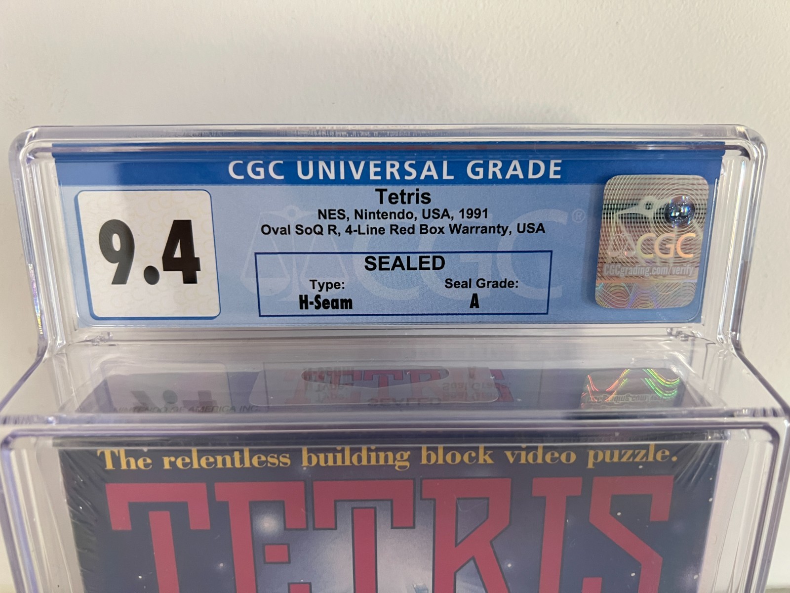Tetris (Nintendo NES) CGC 9.4 A New Sealed Graded PSA WATA VGA Oval SOQ “R”