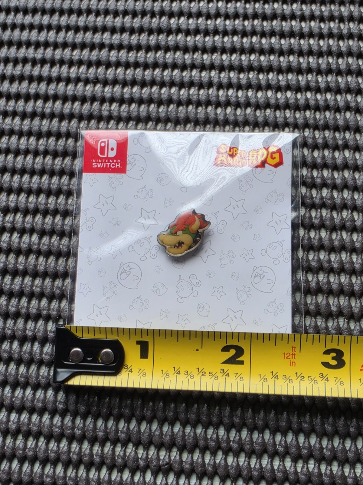 Nintendo Super Mario RPG Pin Badge BOWSER Preorder Bonus UK Store Promo NES rare