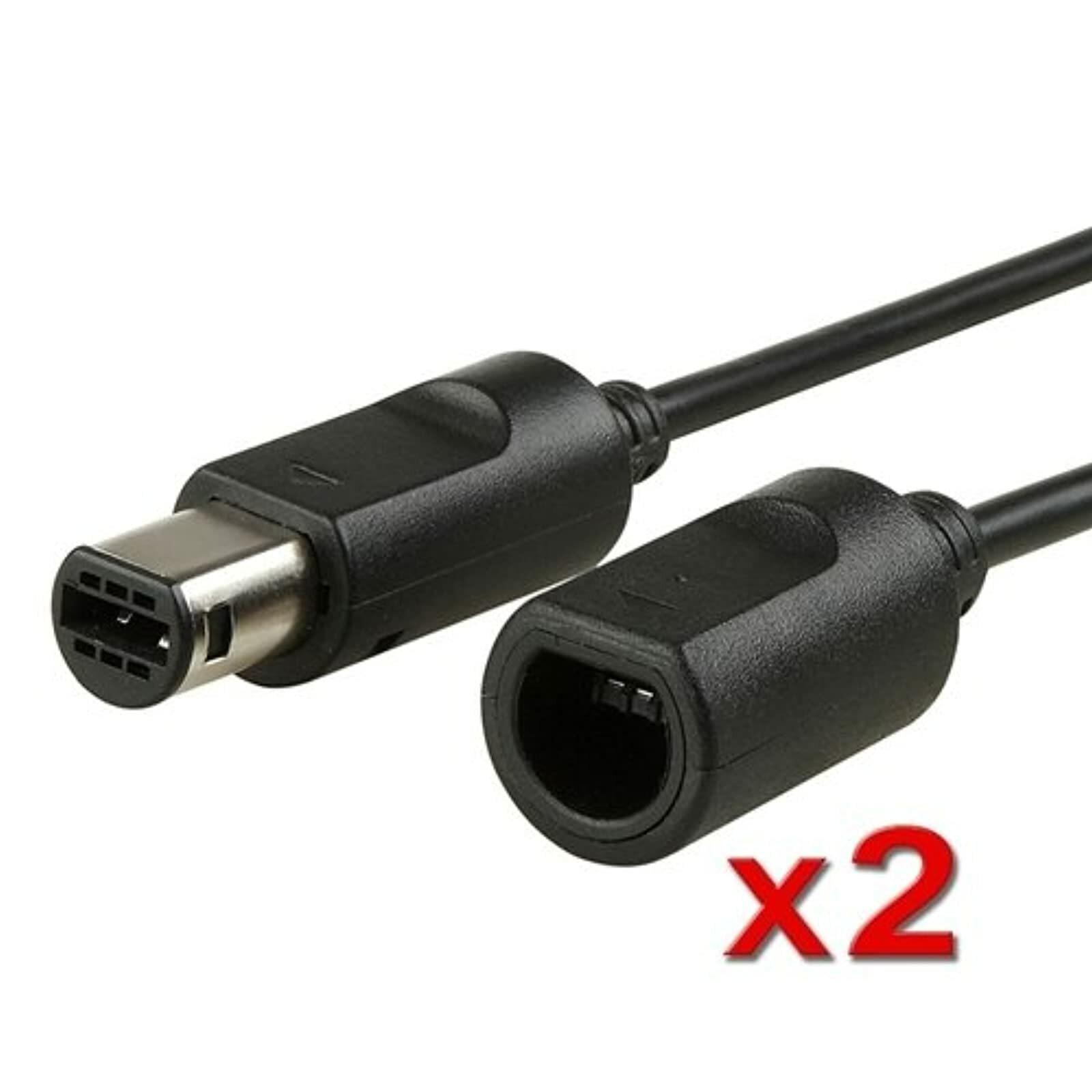 Lot Of 2 6FT Controller Extension Cable For Wii GameCube Brand New 3Z
