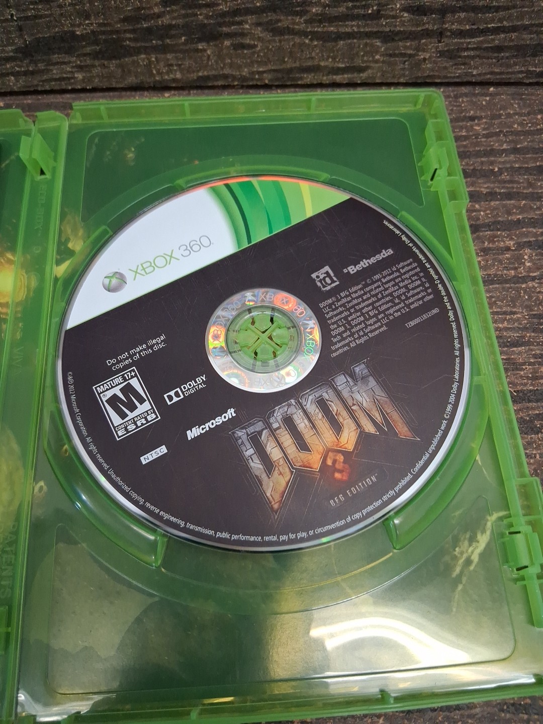 Doom 3 BFG Edition Microsoft Xbox 360 CIB Complete with Manual Tested