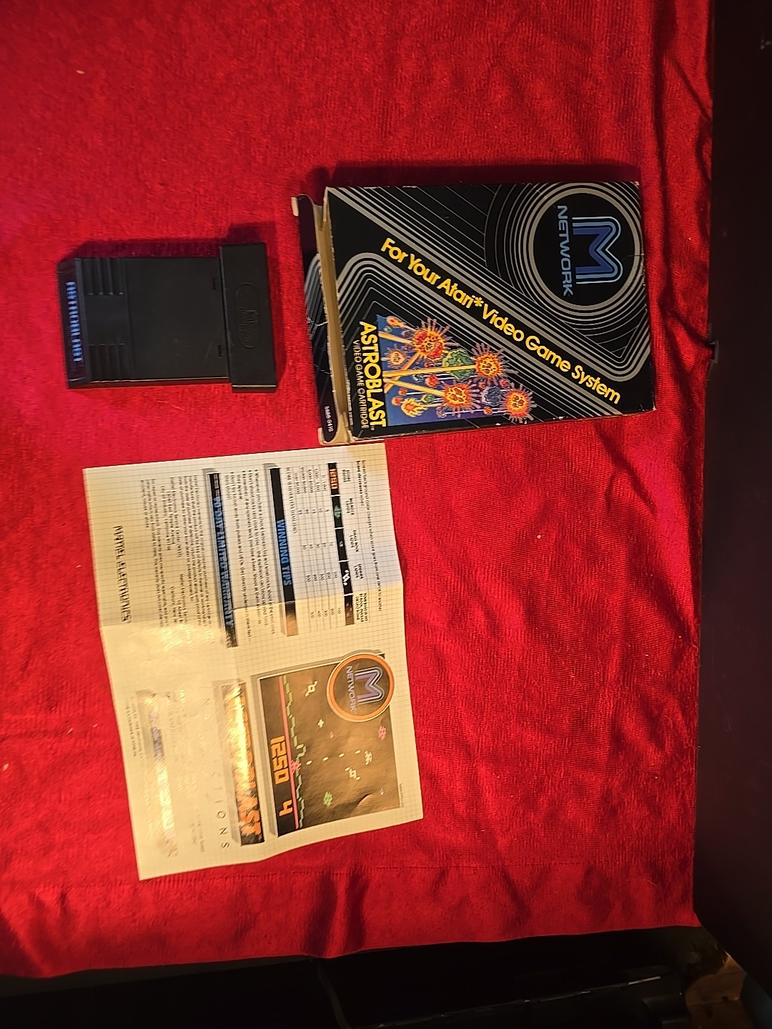 Astroblast Atari 2600 Game 1982 Mattel M Network Singapore 1989