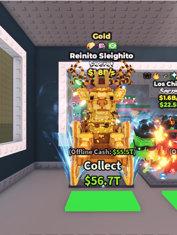 Gold Reinito Sleighito $1.8B/s｜Steal A Brainrot｜FAST DELIVERY