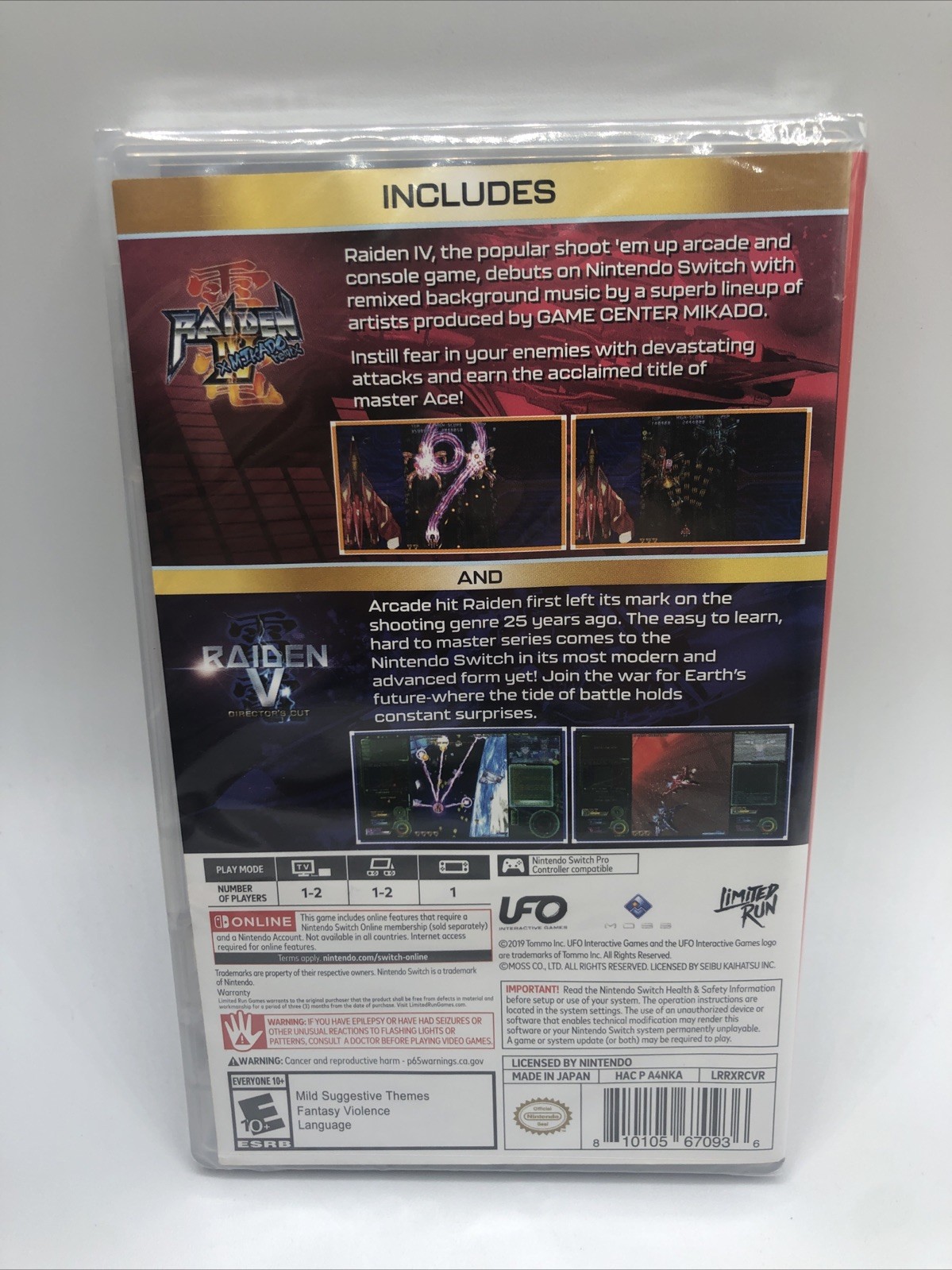 J4 Raiden 30th Anniversary Nintendo Game by UFO Interactive – Free Shipping