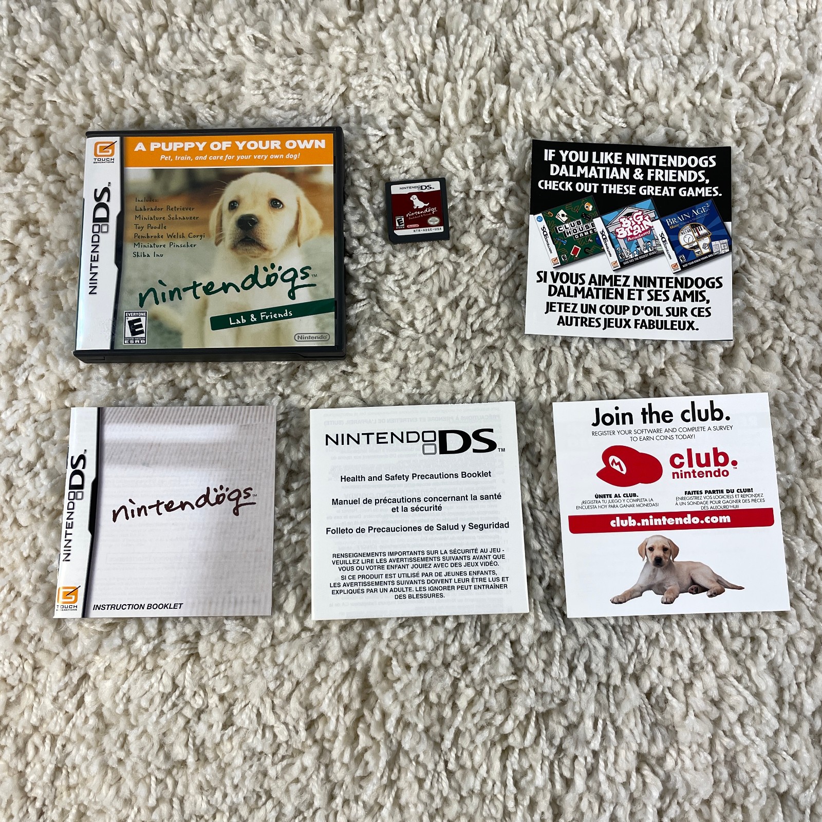 Nintendogs: Lab & Friends (Nintendo DS, 2005) Complete CIB Tested
