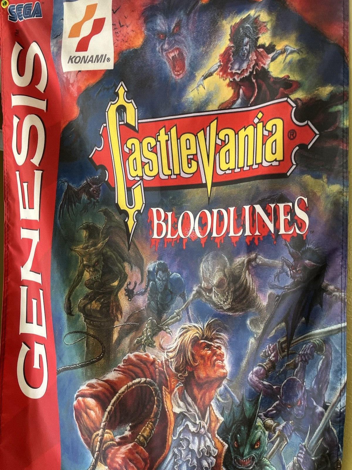 Castlevania Bloodlines 5ft Flag Sega Genesis 1994 Banner Poster Konami