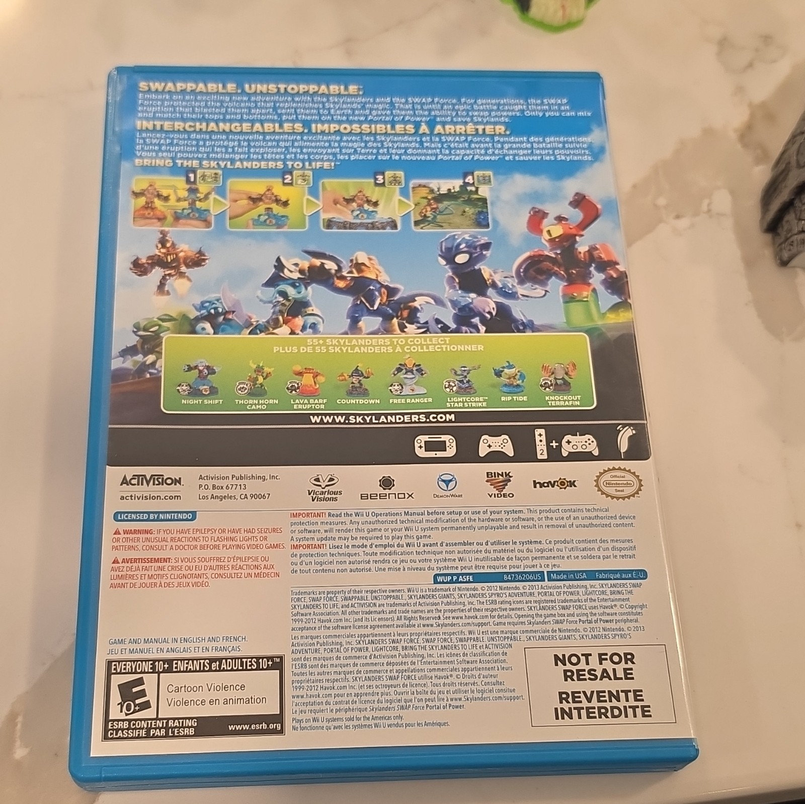 Activision Skylanders Swap Force Wii U Game Portal & Figures Swappable