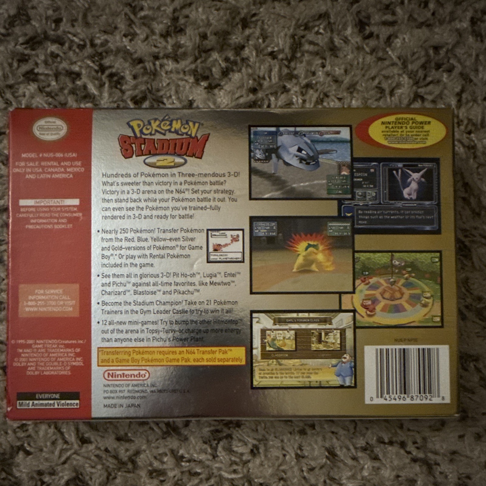 Nintendo Pokémon Stadium 2 CIB N64 (Tested) Manual Included NTSC-U/C 2001
