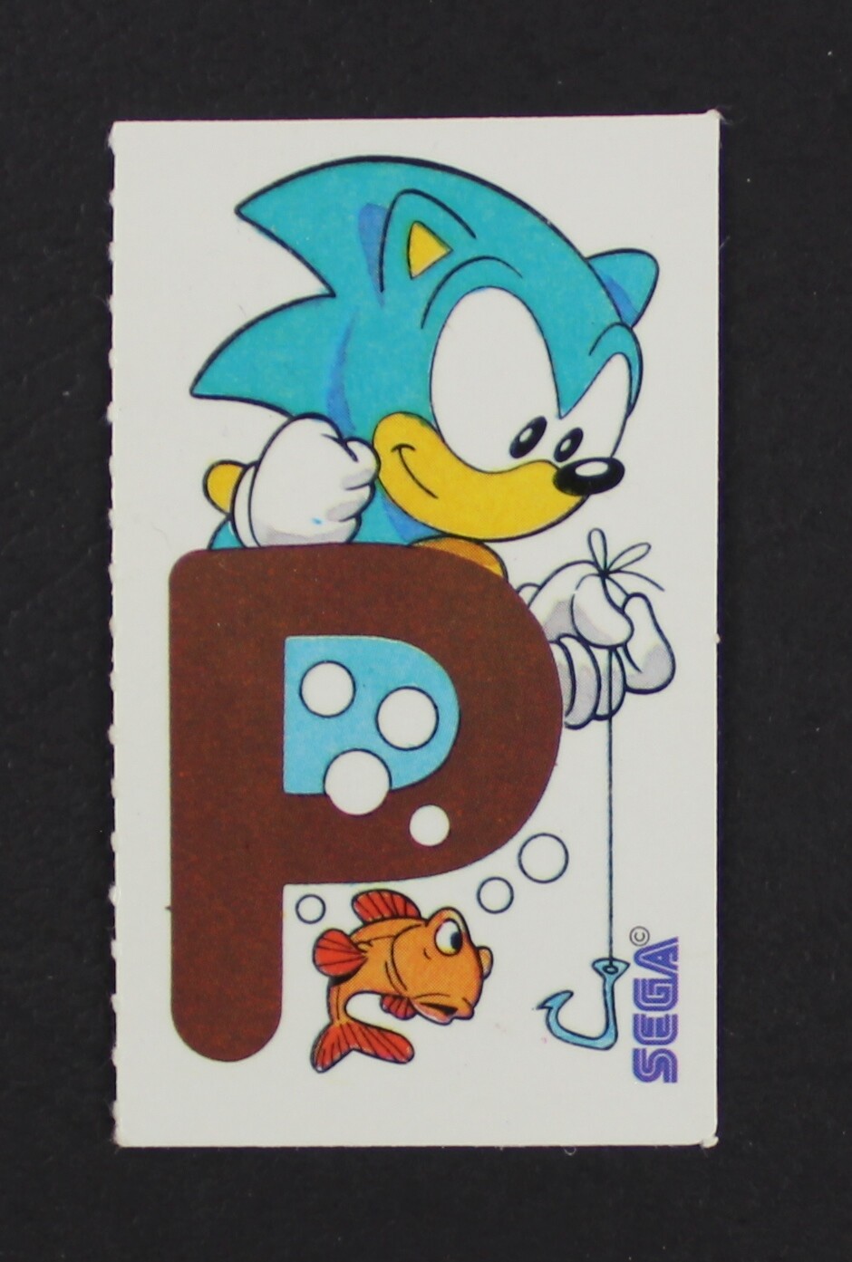 1992 SONIC THE HEDGEHOG Promo Sticker 6 x 3.5 cm. (2.25″ x 1.35″) Sega Spain