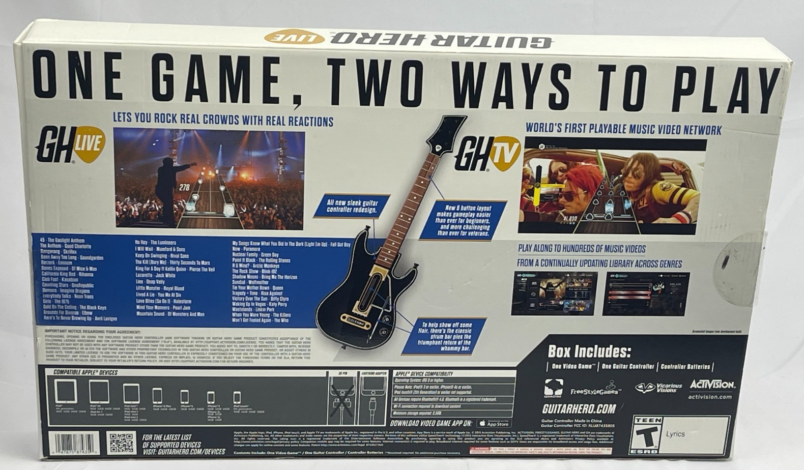 Guitar Hero Live Bundle iOS Apple, 2015 – New / Sealed Box!