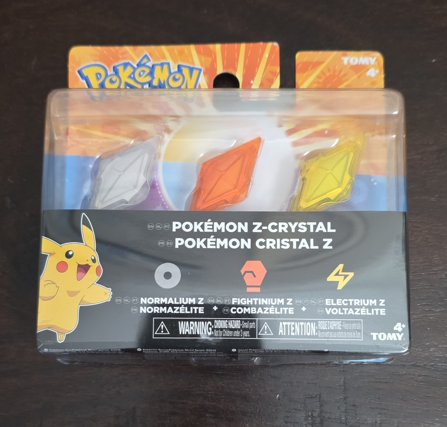 TOMY Pokemon Z-Crystal Set Normalium Z Fightinium Z Electrium Z 3DS