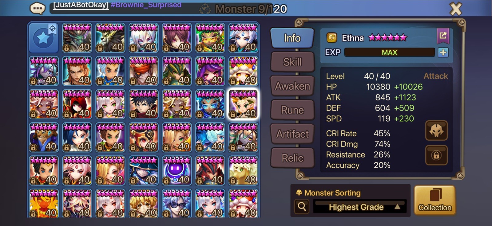 Summoners war end game 9ld5 account 230 swift , 188 vio will 182