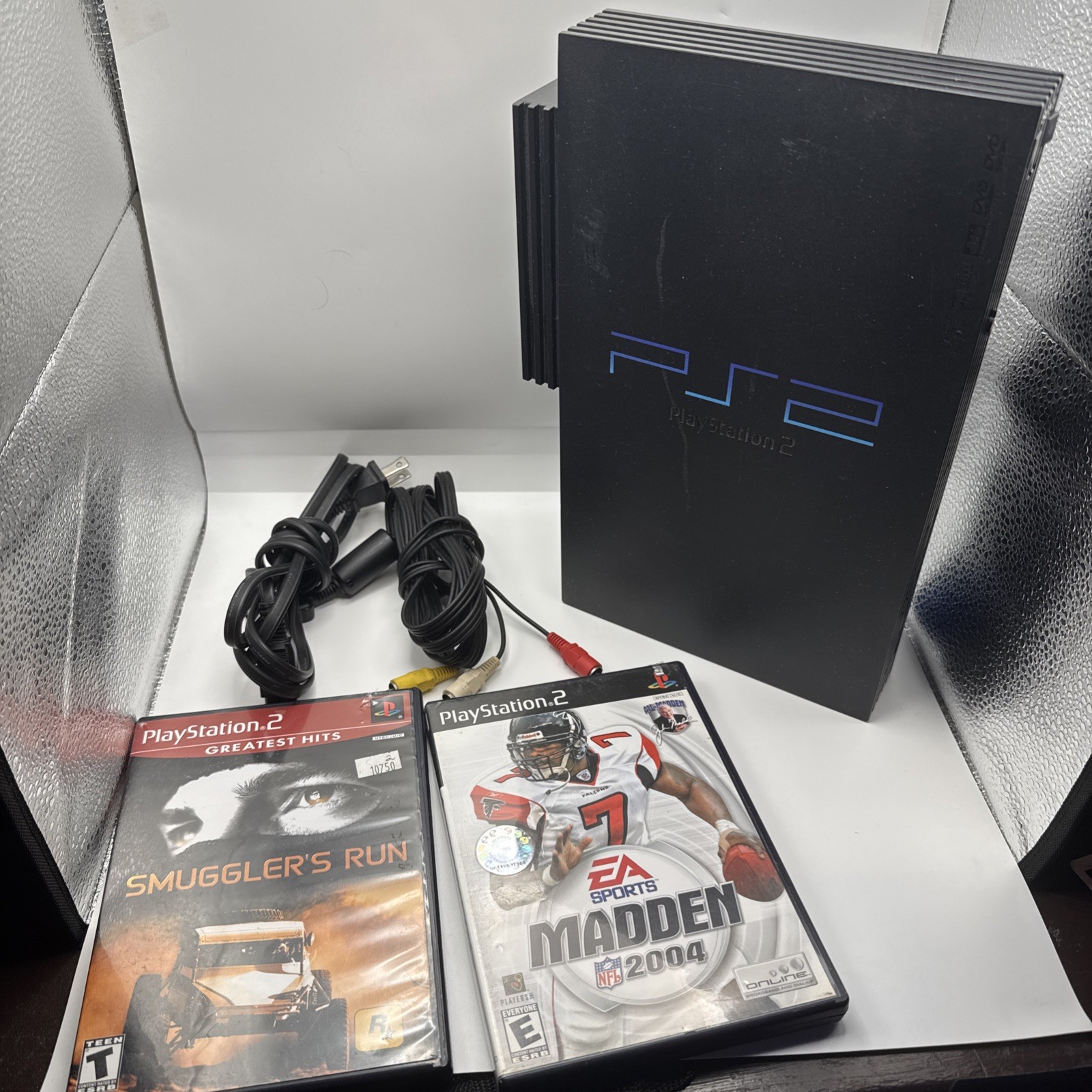 Sony PlayStation 2 Console – Black – Tested Working Great + Cables & Games