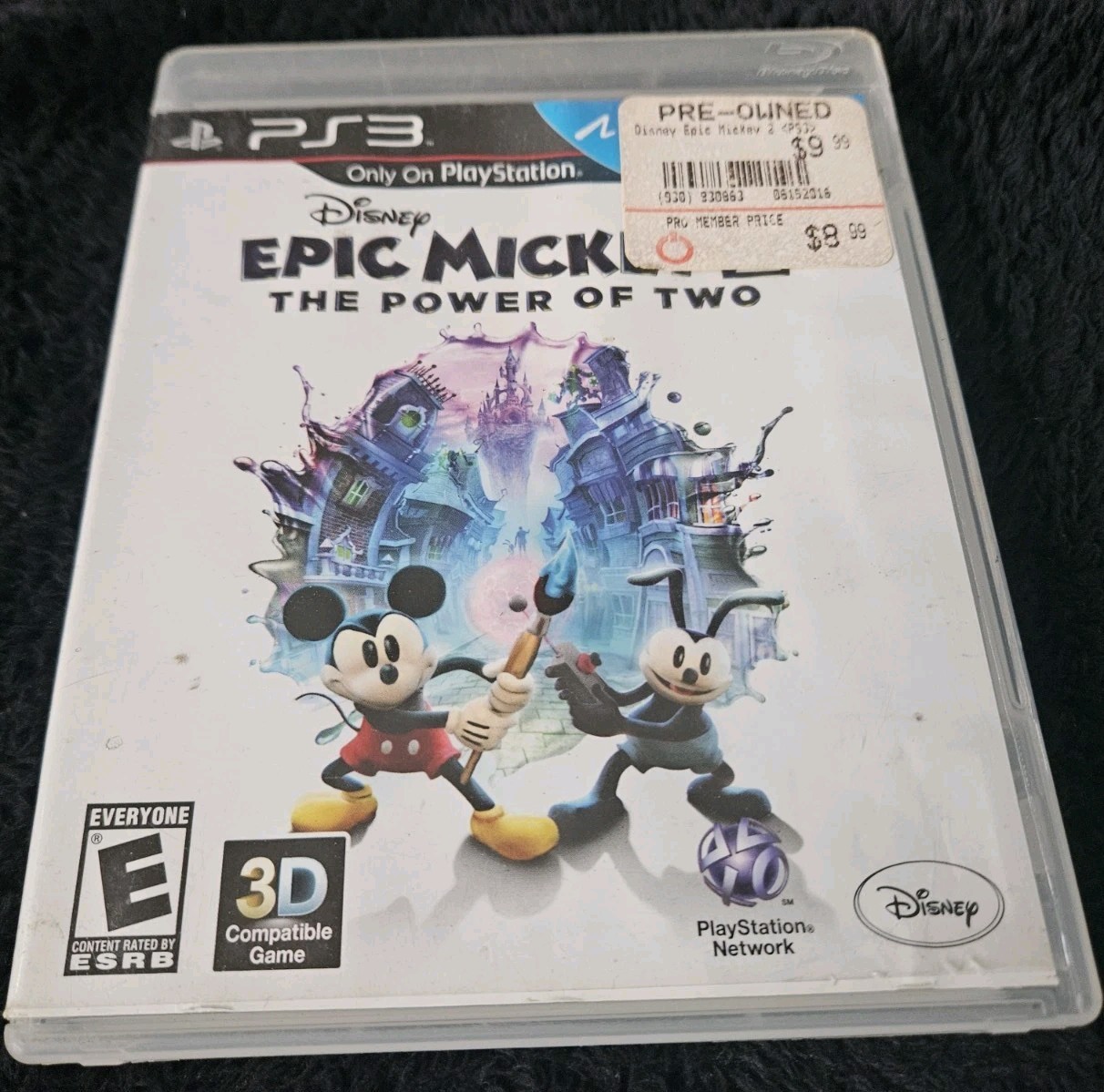 Disney Epic Mickey The Power of Two (Sony PlayStation 3, 2012) NO SCRATCHES