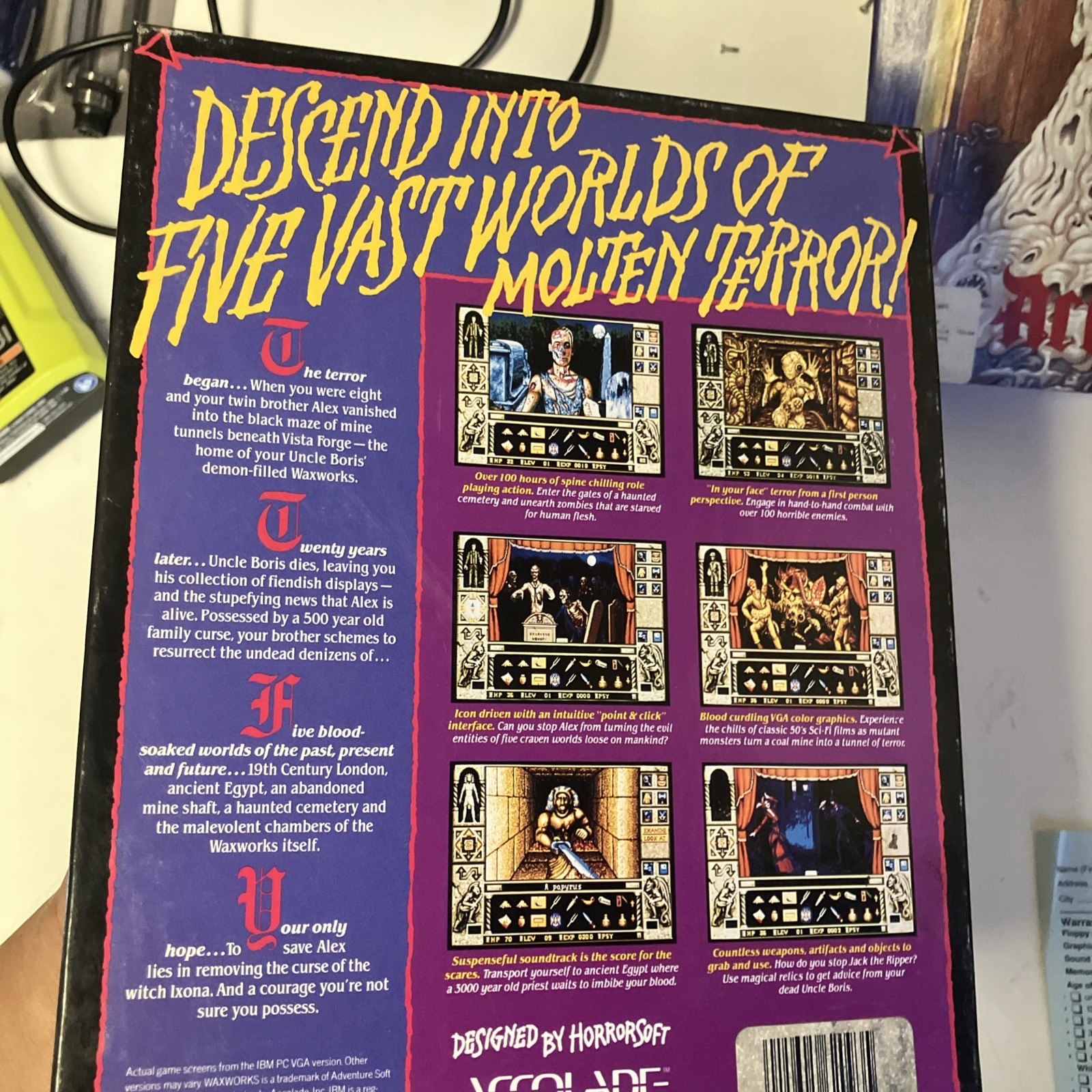 Waxworks Accolade 1992 Adventure Game