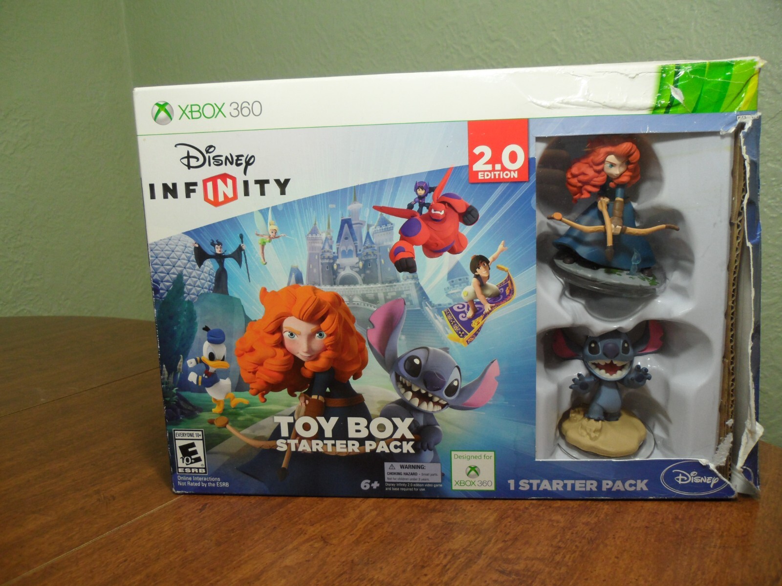Xbox 360 Disney INFINITY Toy Box Starter Pack 2.0 Edition Stitch & Merida NIB