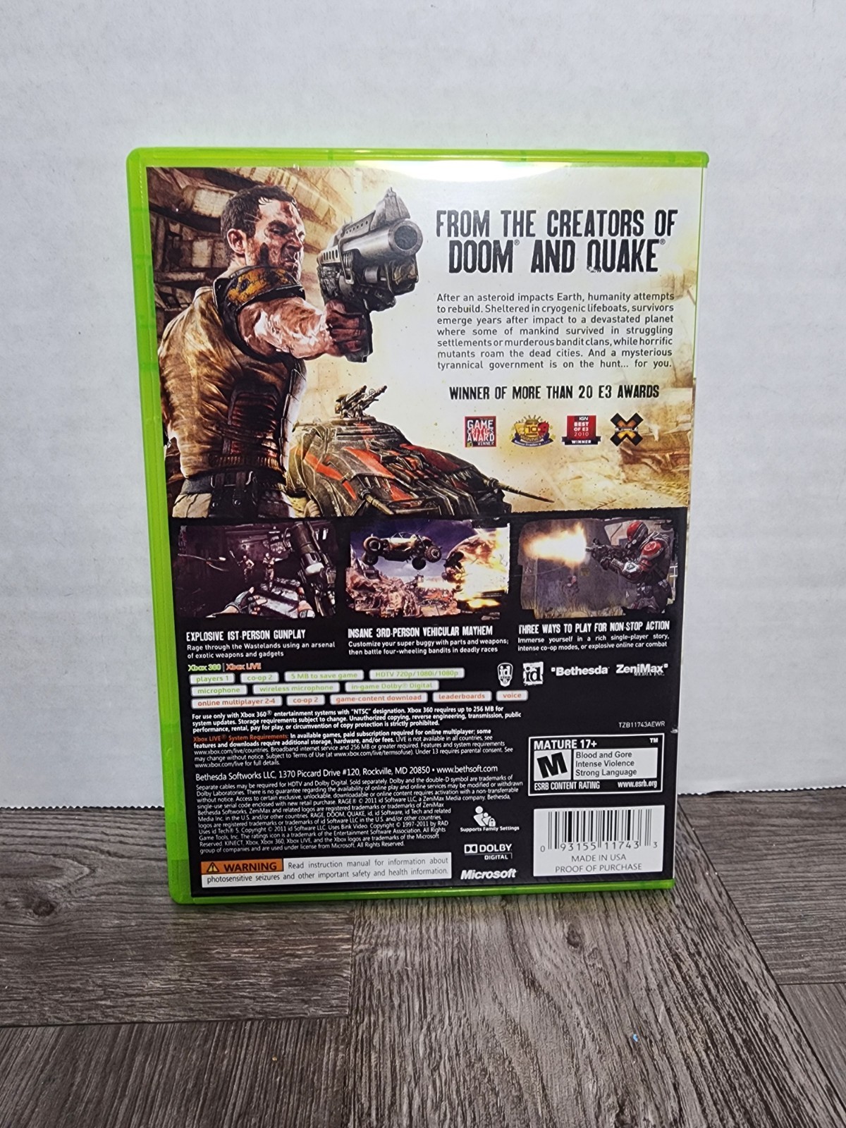 Rage Anarchy Edition Xbox 360 AD Complete CIB – (See Pics)
