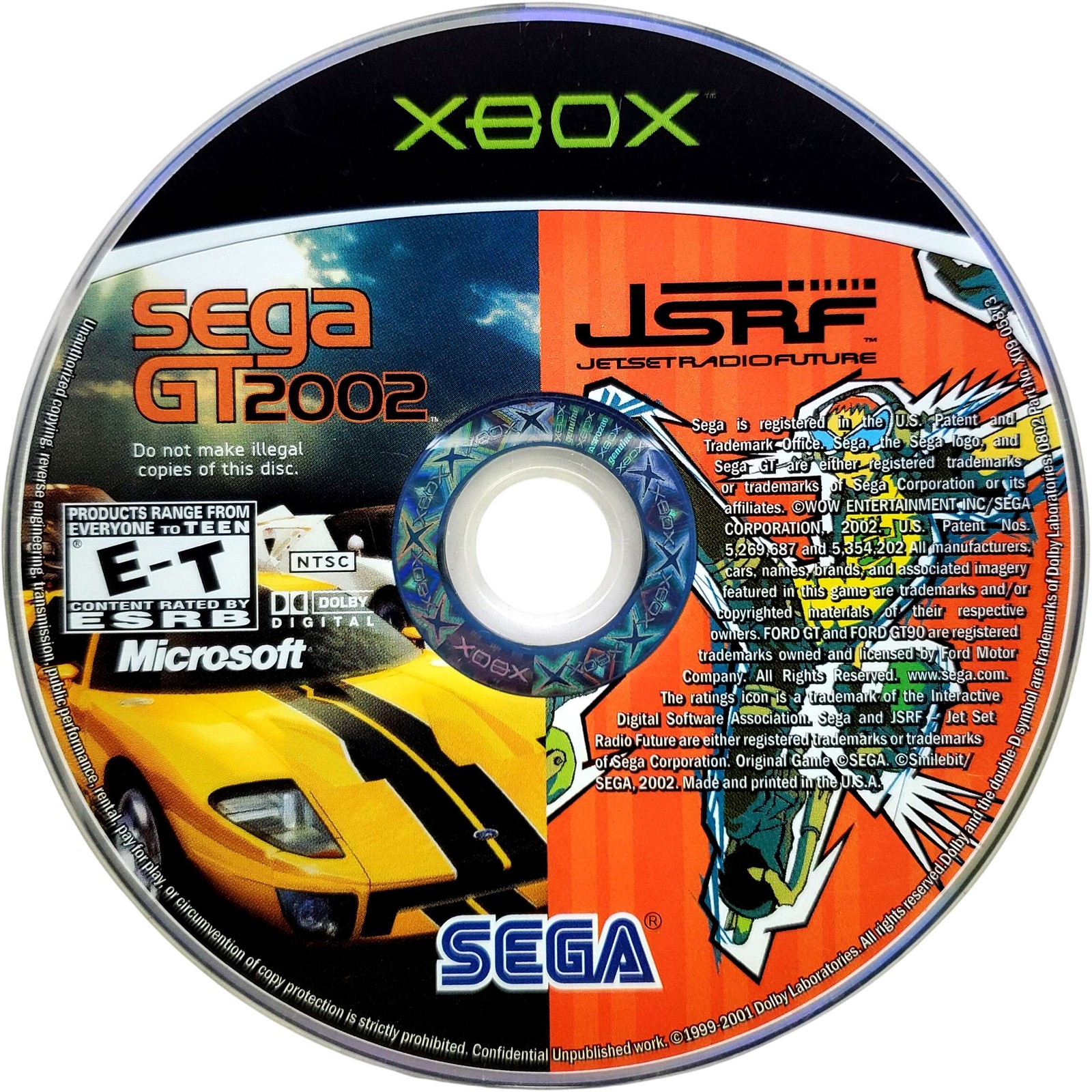 Sega GT 2002 & JSRF – Microsoft Xbox Pristine Tested Authentic