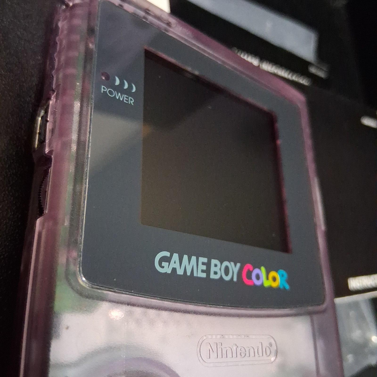 Clean! Nintendo GameBoy Color Atomic Purple Console Complete In Box CiB CGB-001