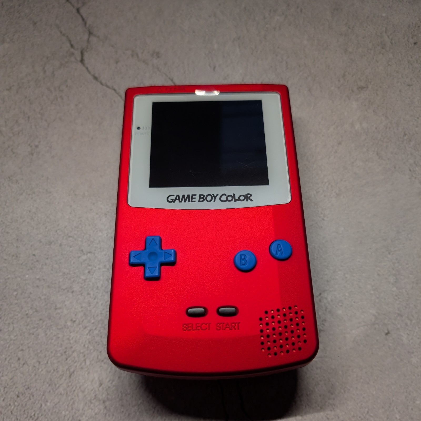 Game Boy Color IPS Screen USB-C Rechargeable Audio Amp Custom Red
