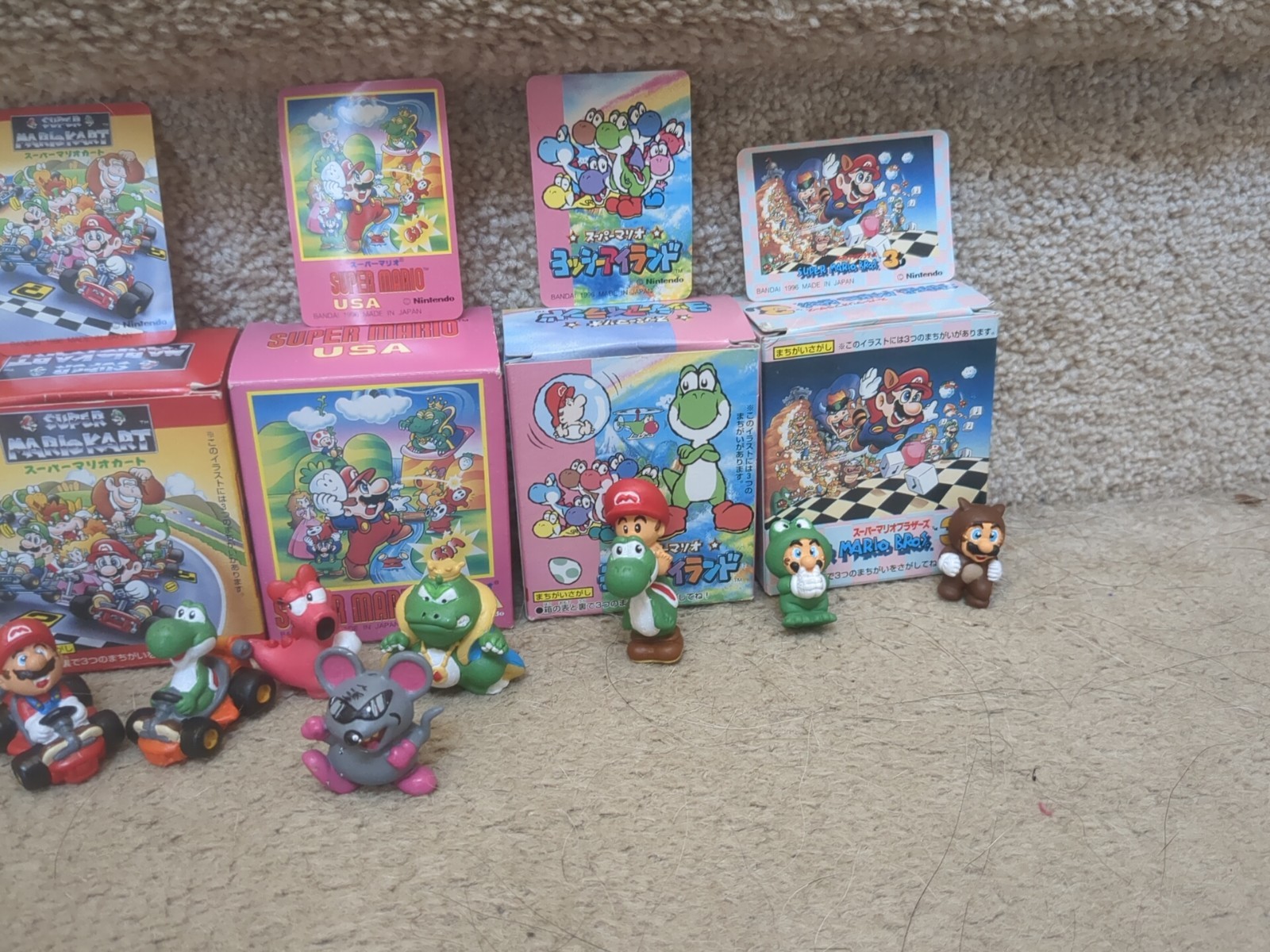 Rare Super Mario Bros World Figures Nintendo Kart Yoshi Bowser Birdo Kart Mouser
