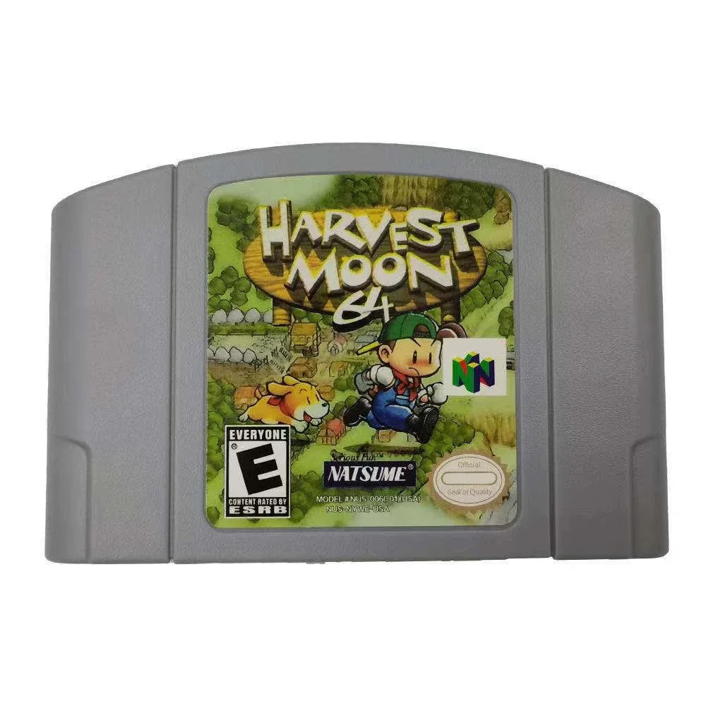 N64 American Version Game Cartridges, Worms, Harvest Moon 2 Clay Warriors & more