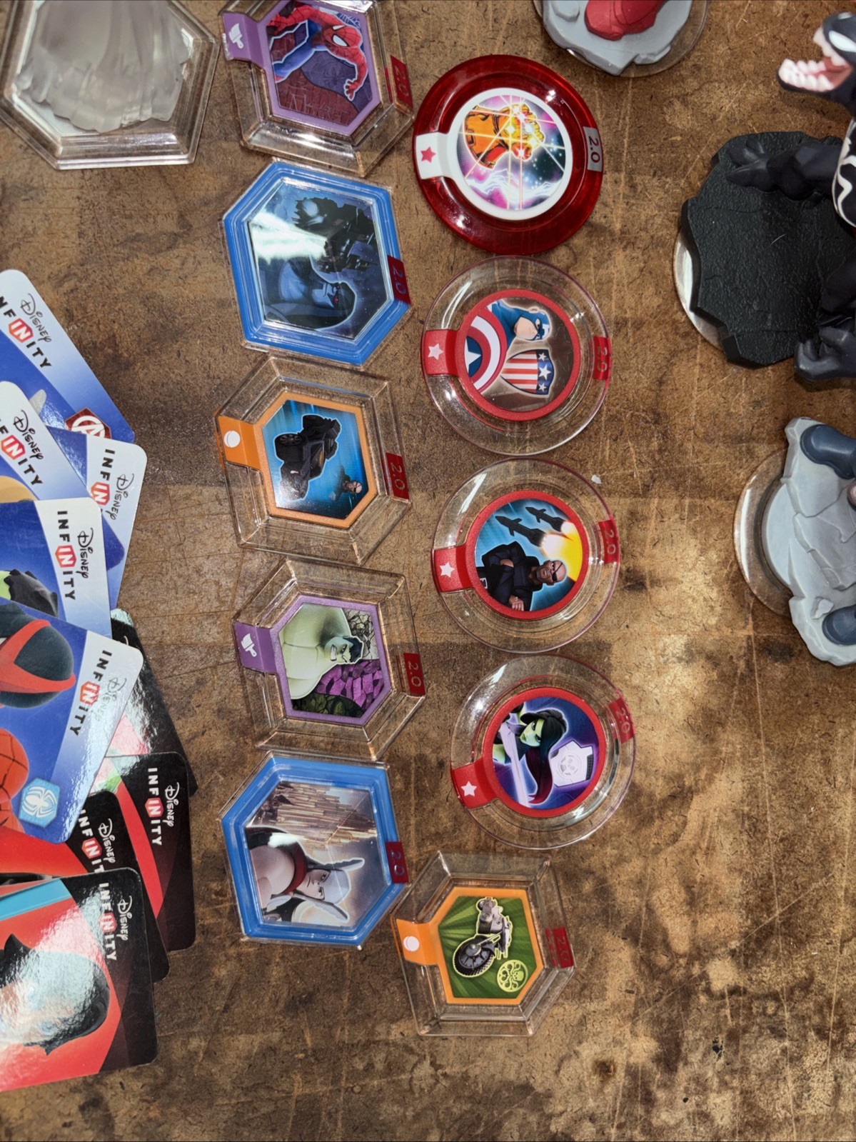 Disney Infinity Stars Wars Marvel Super Heroes Lot Power Discs 29 Pieces EUC