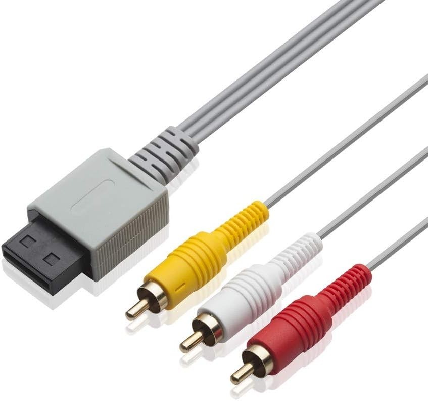 Versatile 6FT AV Cable for Wii/Wii U – Connects to TV and Monitors Easily