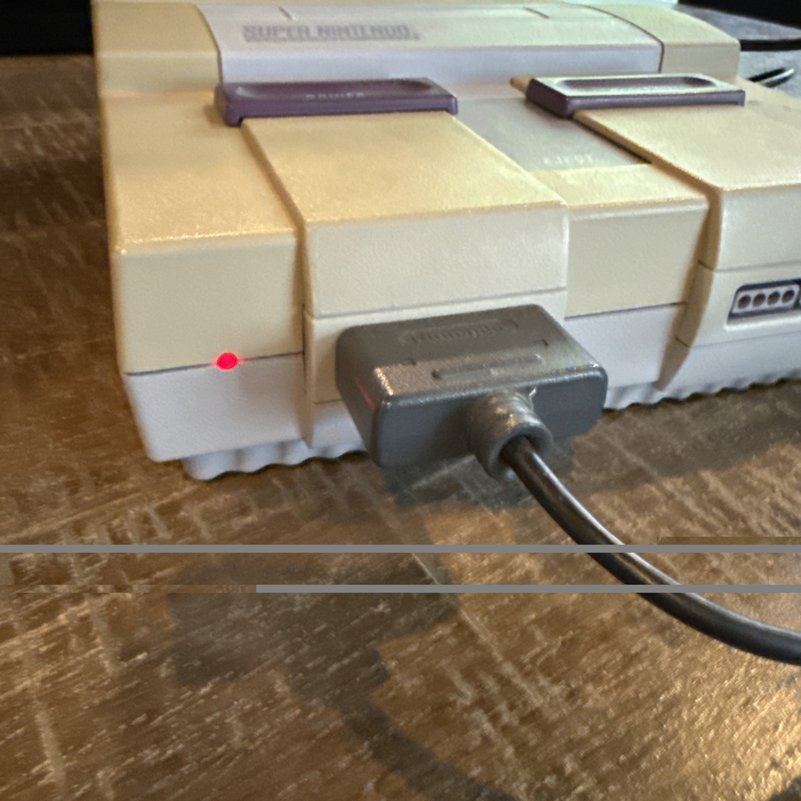 Super Nintendo SNES Video Game Console, 1 Controller + wires. Classic, nostalgic