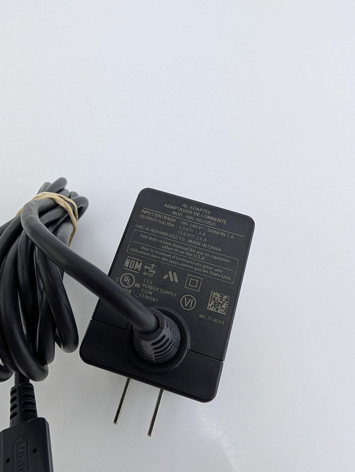Nintendo Switch AC Adapter HAC-002(USZ) Black OEM Power Supply USB-C Charger