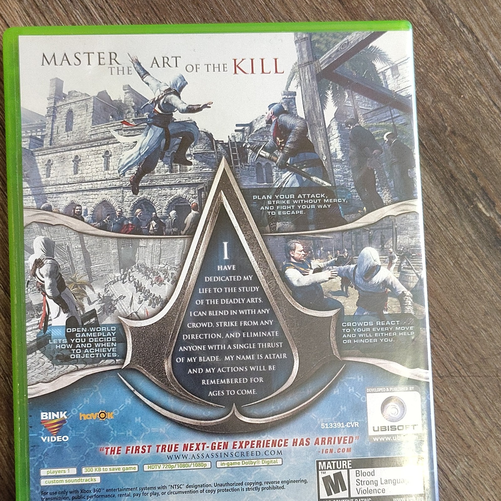 Microsoft Assassin’s Creed DVD Keep Case for Xbox 360 (Case Only)