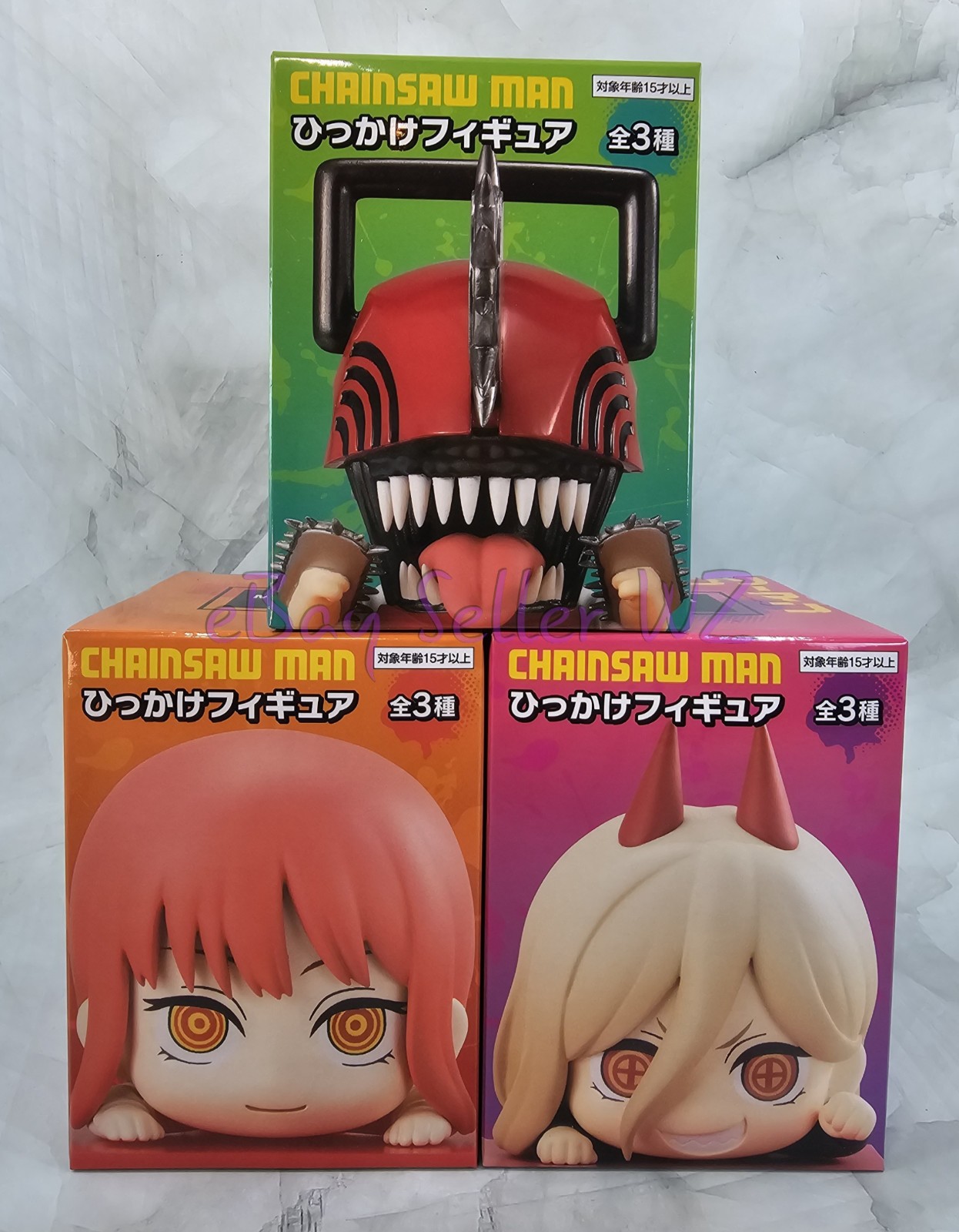 Chainsaw Man, Power, Makima Hikkake Figure Set of 3 Denji Hooked FuRyu New