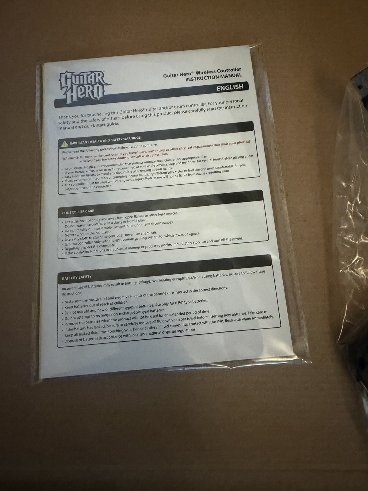 New NIB Guitar Hero World Tour PS3 Wireless Guitar Controller Dongle NO Game