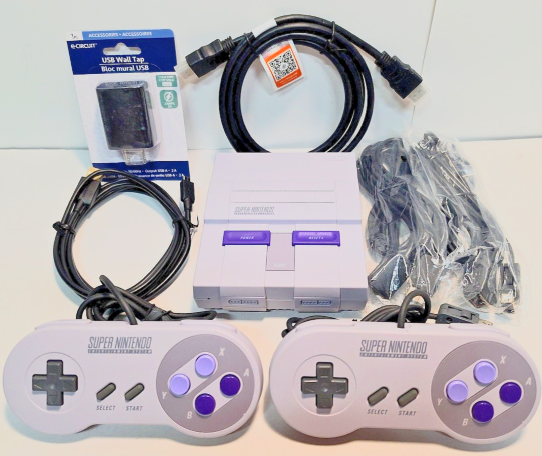 SNES Classic Mini Full SNES/NES/GB/GBC LOADED Super Nintendo Mini w/ Extras OEM