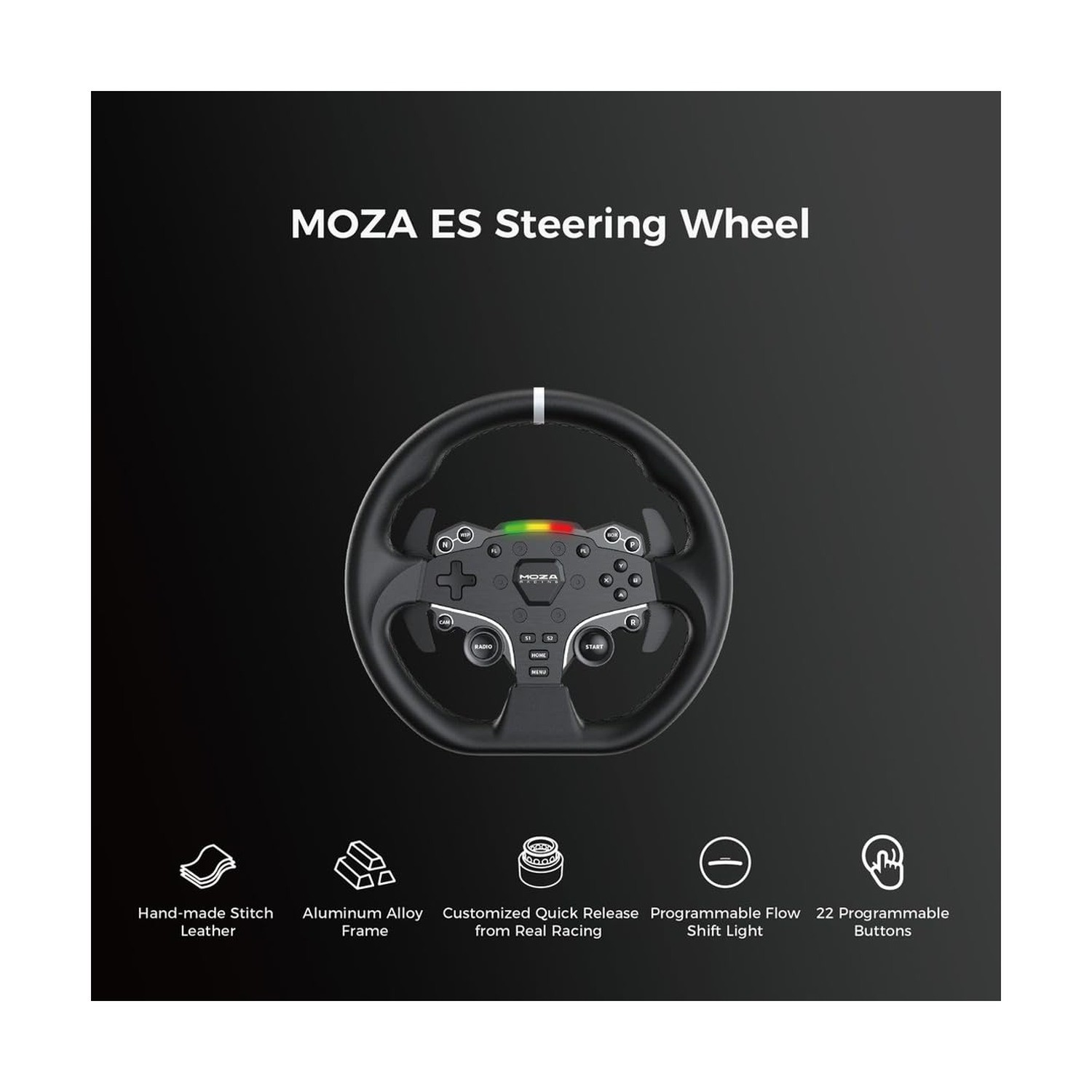 MOZA R5 All-in-One PC Gaming Racing Simulator 3PCS Bundle: 5.5Nm Direct Drive…