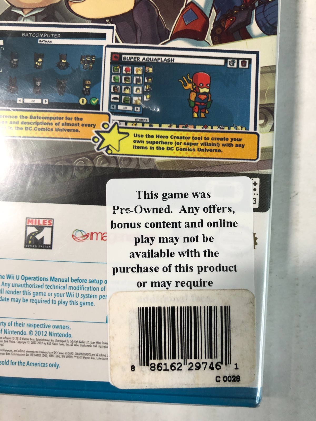 Scribblenauts Unmasked: A DC Comics Adventure (Nintendo Wii U, 2013) FREE SHIP