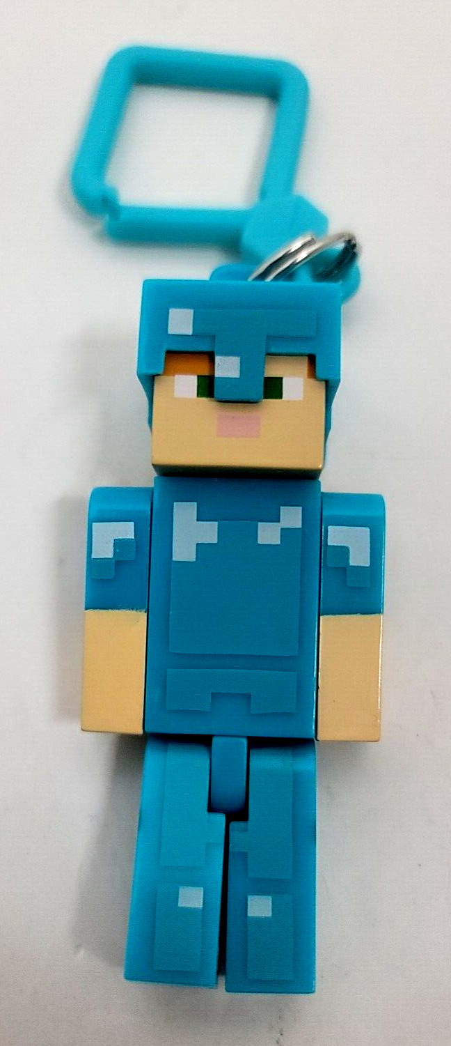 Minecraft Figures Backpack/Bag Clip/Hangers Lot of 3 Steve Sword Villager