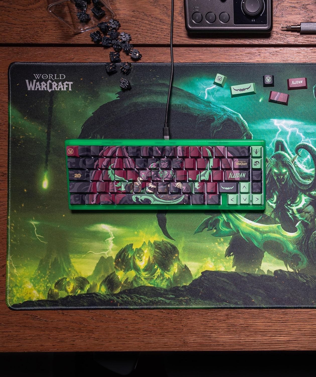WoW Illidan Gaming Mousepad 35×16 – Durable & Washable