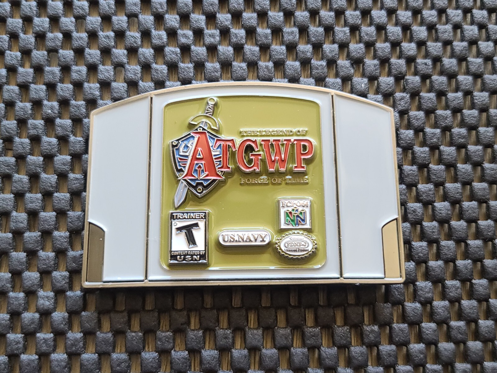 Legend of Zelda Ocarina of Time Challenge Coin Medal Nintendo 64 Promo US NAVY B