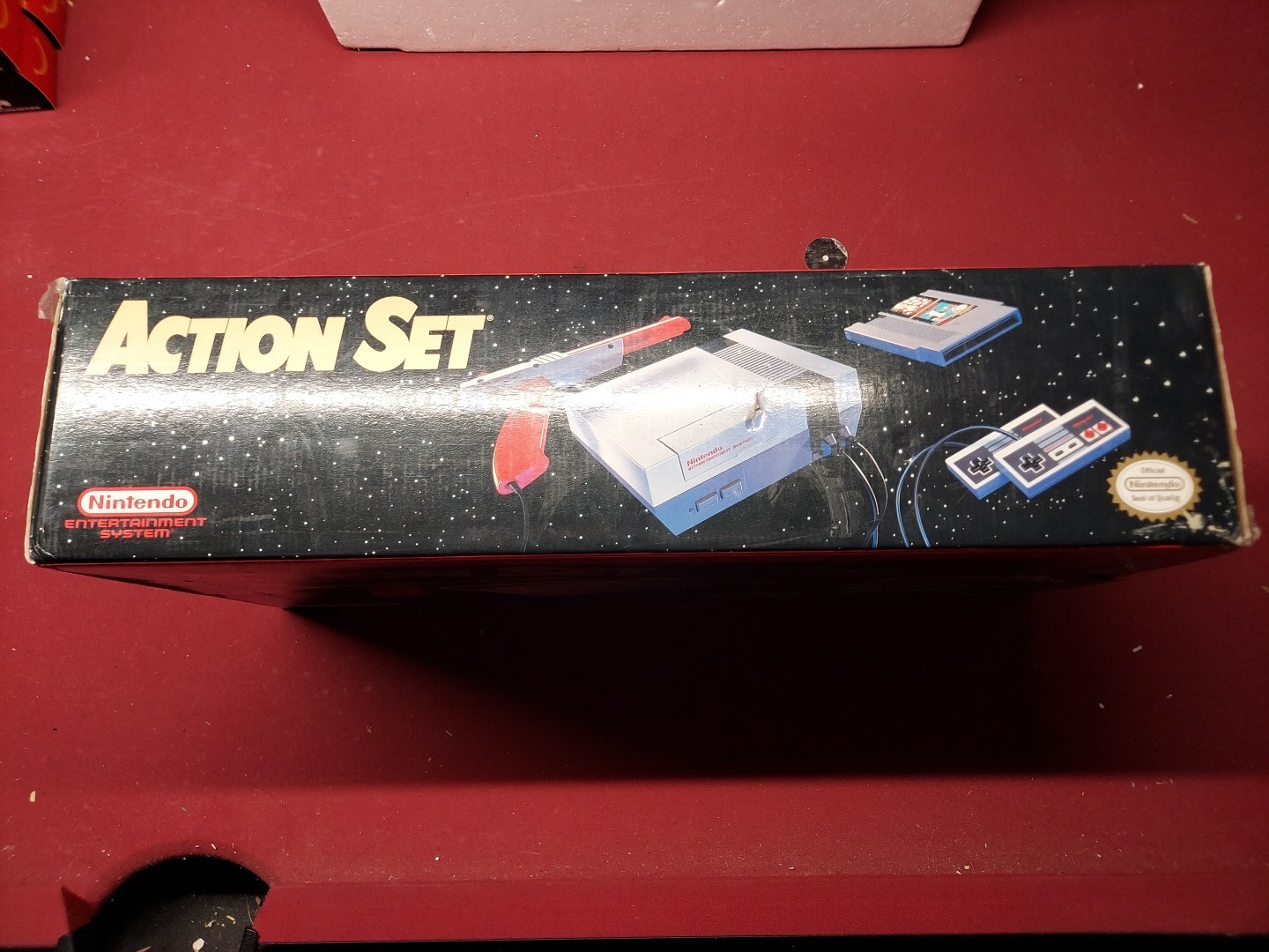 Nintendo NES Action Set Console System Tested Working Controllers Zapper Mario