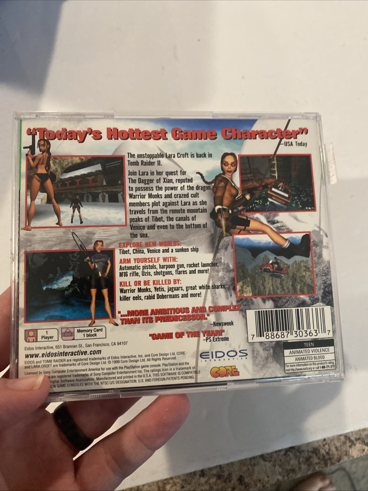Tomb Raider II Starring Lara Croft – PlayStation 1 PS1 GH Complete CIB Excellent