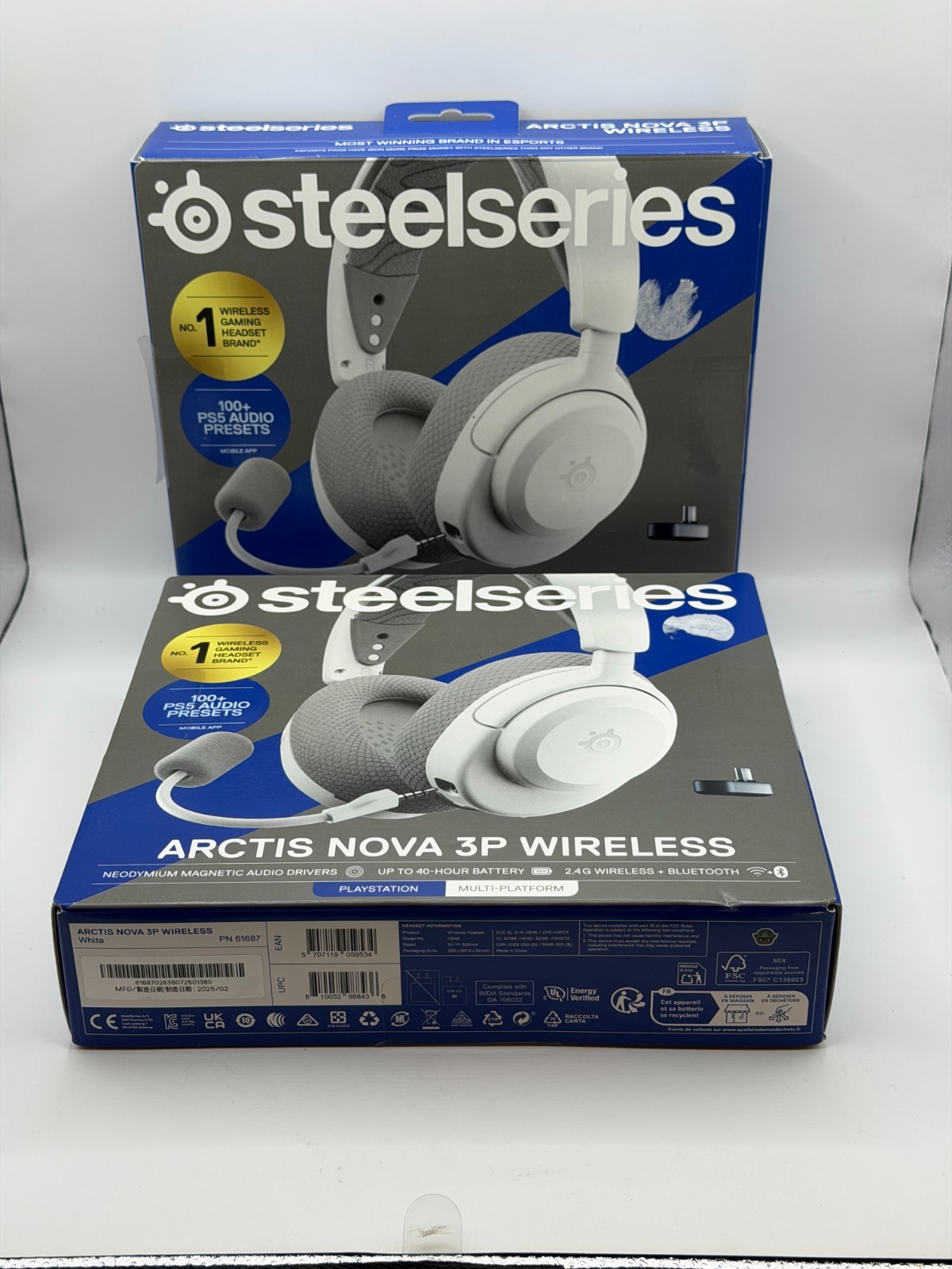 SteelSeries Arctis Nova 3P Wireless Multi-Platform Gaming Headset, White – NEW