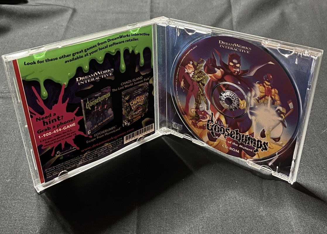 Goosebumps Attack of the Mutant PC CD-ROM Game DreamWorks 1997 KA