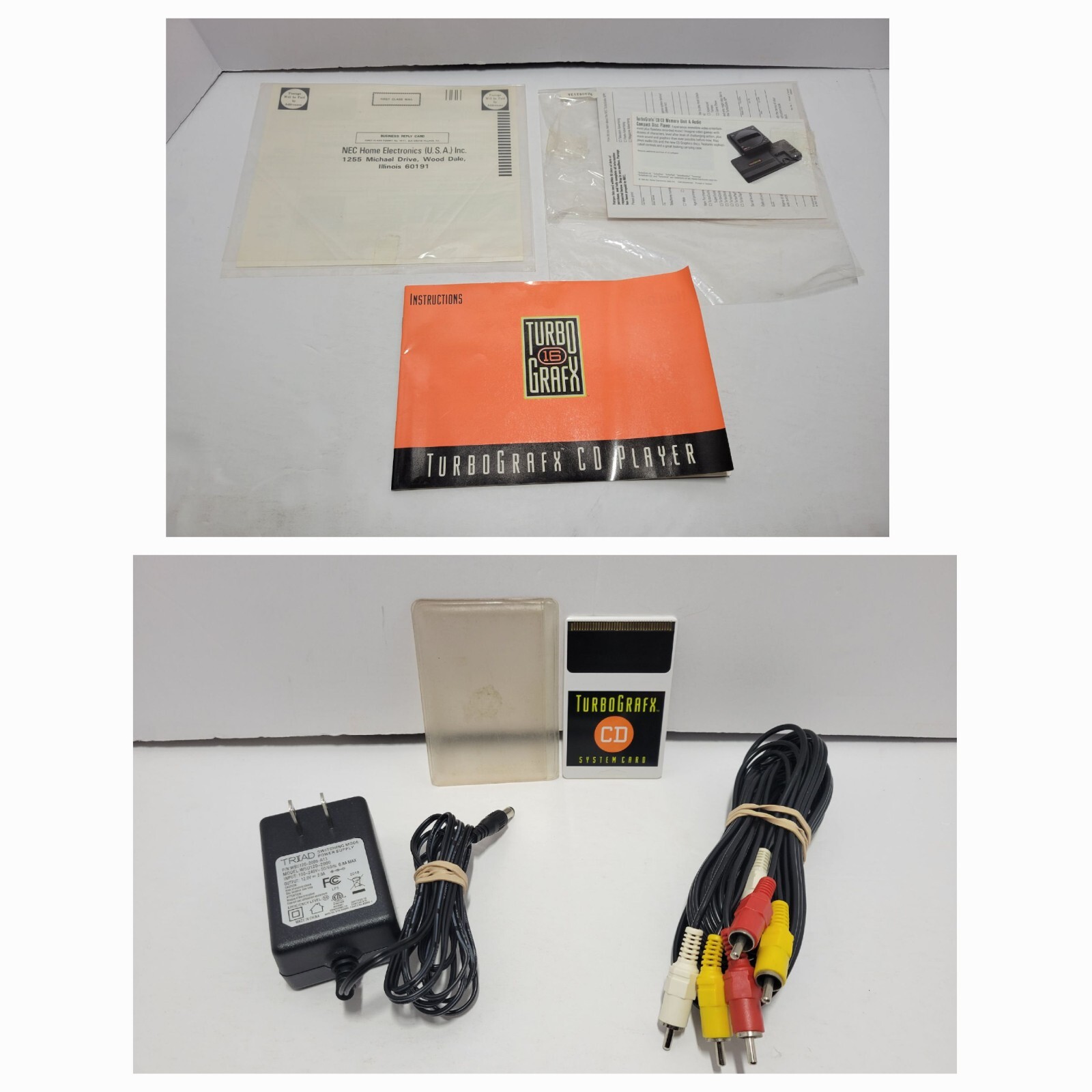 TurboGrafx-CD System Console w/ Docking Station Hard Case Card Complete Box CIB