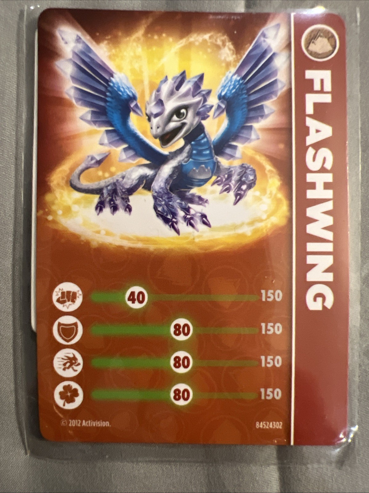 Skylanders Giants FLASHWING Earth Element Figure With Card