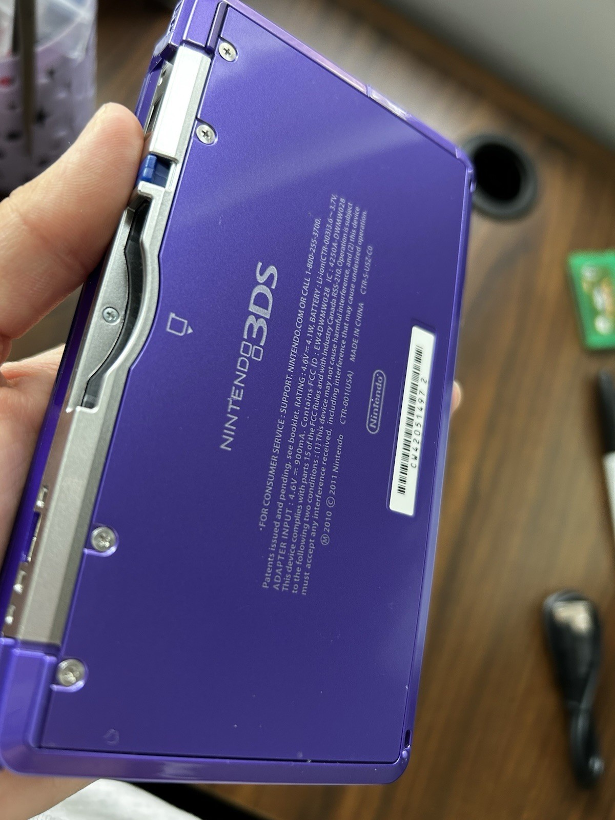 USA VERSION Nintendo 3DS Handheld System tested/working-midnight purple FASTSHIP