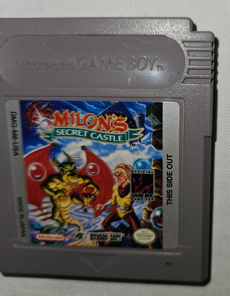 Milon’s Secret Castle Cartridge Only Authentic Nintendo Gameboy DMG-M8-USA 1992