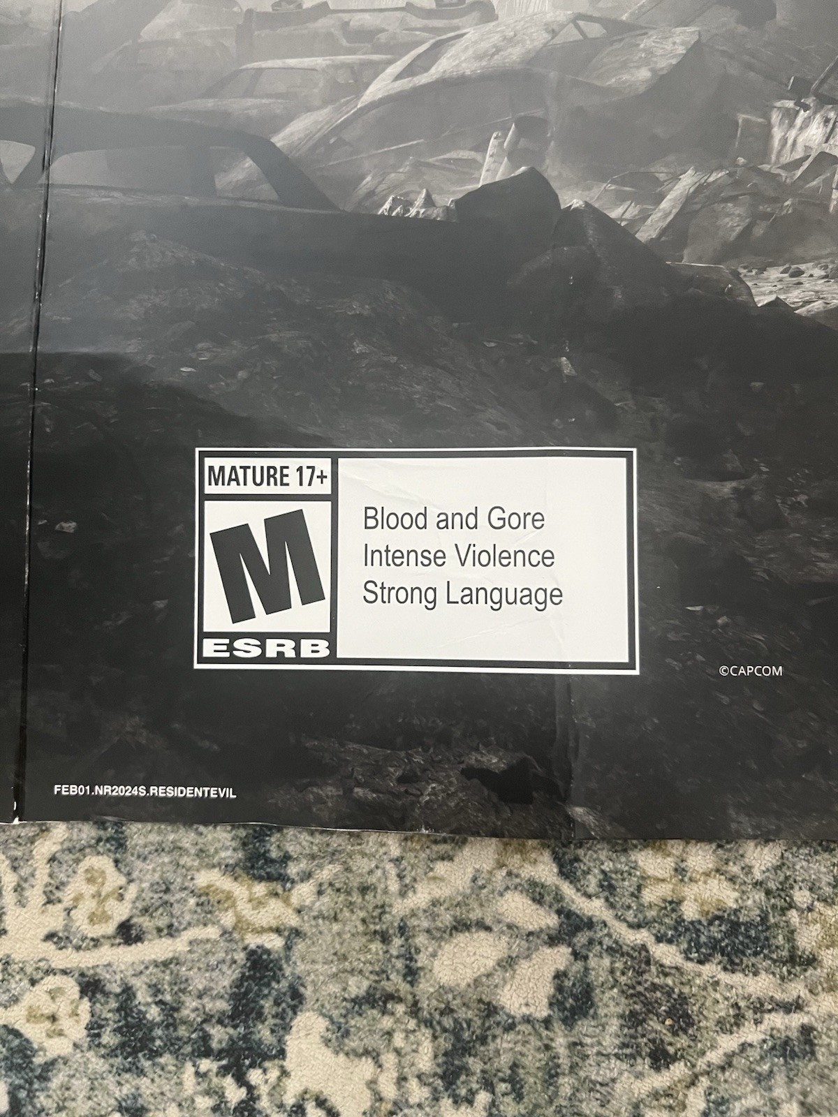 DEFECTIVE Resident evil Requiem GameStop Large cardstock promo poster Pl G3D